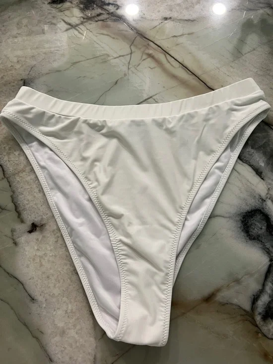 White Cutout High-Waist Bikini Set - Women Swim - Picture 6 of 12